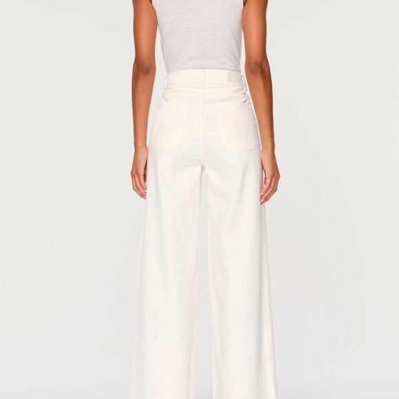 DLl1961 Hepburn Wide Leg High Rise 31" Jeans Size 29 Eggshell - Picture 7 of 10